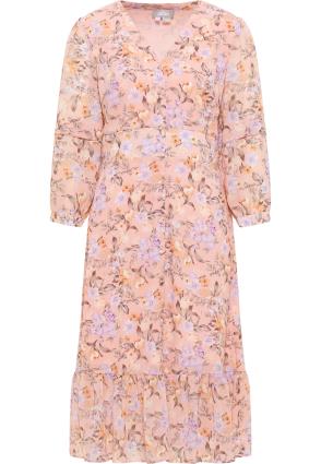 Usha Vestidos camiseiros  castanho escuro / roxo claro / laranja / cor-de-rosa / branco