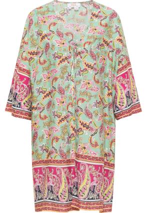 usha FESTIVAL Kimono  verde pastel / mistura de cores