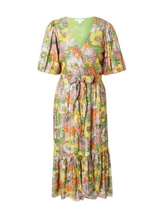 Warehouse Vestido  cáqui / laranja / cor-de-rosa / branco