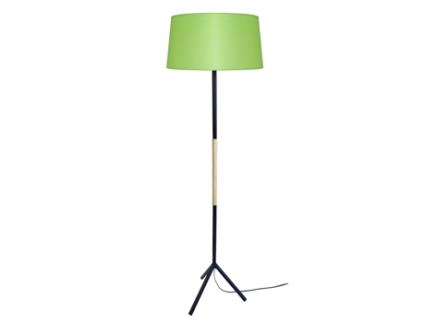 Candeeiro de Pé  Trident Verde, Preto e Madeira