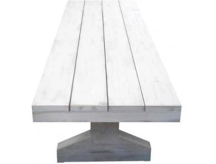 Mesa de Jardim  Sudexpress (Branco - Madeira - 200x94x75 cm)