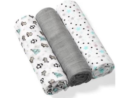 Fraldas de Pano  Fibra de Bambu Orgânico Natural Cinza