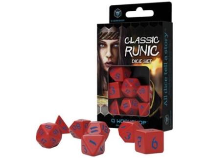 Pacote de Dados  Classic Runic Set (Vermelho e Azul)