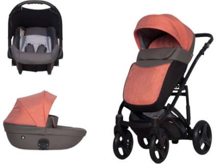 Carrinho de Bebé Individual  Nesto 3 Em 1 Peach