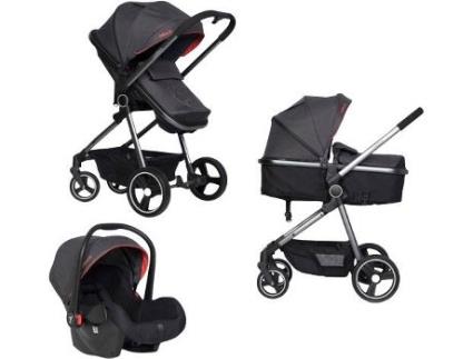 Carrinho de Bebé Individual  Onemax 3 Em 1 Onyx