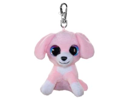 Porta-Chaves Peluche  Cão Rosa