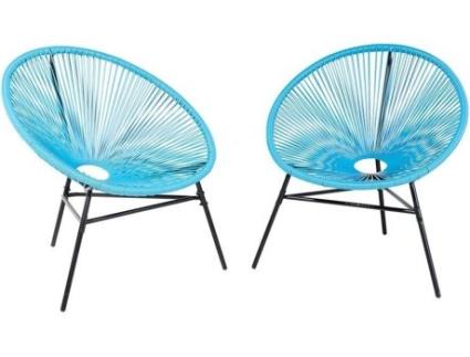 Conjunto 2 Cadeiras de Jardim  Acapulco (Azul - 76x76x85 cm)