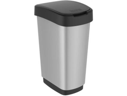 Balde do Lixo Swing Art, 25 l, Preto e Cinzento