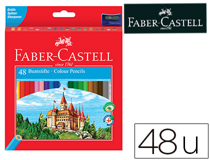 FABER-CASTELL Lápis de Cor, Corpo Hexagonal, Minas de Várias Cores