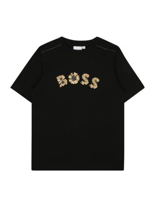 BOSS Kidswear Camisola  castanho claro / preto