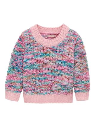 KIDS MINI GIRL Pullover 'LUCIA'  azul céu / jade / pitaya / rosa claro