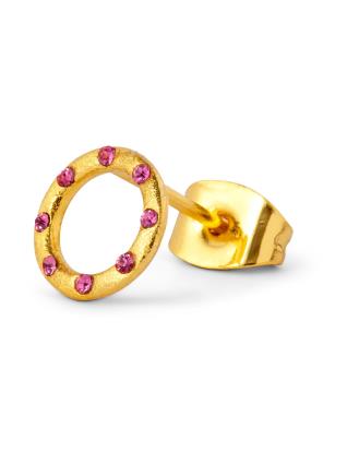 Lulu Copenhagen Brincos  ouro / cor-de-rosa