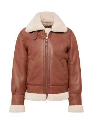 Schott NYC Casaco meia-estação  conhaque / branco