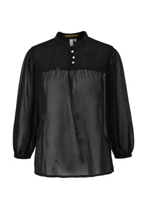 QS by s.Oliver Blusa  cinzento / preto