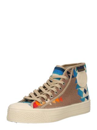 US Rubber Sapatilhas altas 'PENDLETON'  bege / azul / castanho claro / laranja