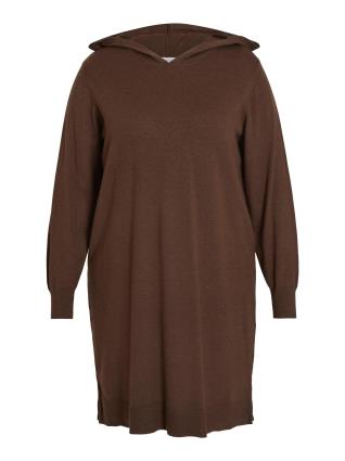 Vila Curve Vestido de malha  castanho