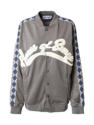 House of Sunny Casaco em moletão 'THE DIAMOND'  azul escuro / cinzento / branco