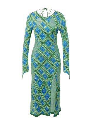 House of Sunny Vestido de malha  azul / menta / verde relva