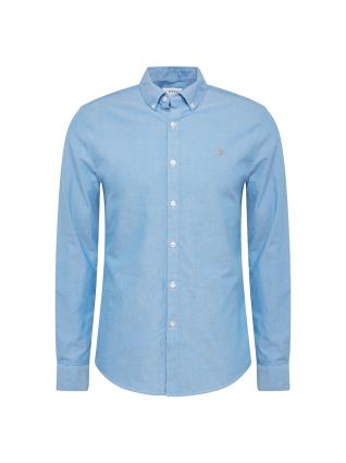 FARAH Camisa 'BREWER'  azul claro / amarelo dourado