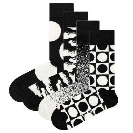 Happy Socks Meias  preto / branco