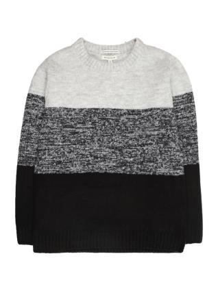 TOM TAILOR Pullover  acinzentado / preto / mosqueado preto