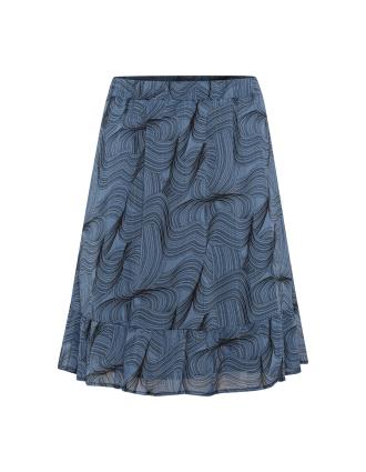 Kaffe Saia 'Jema'  azul pombo / preto