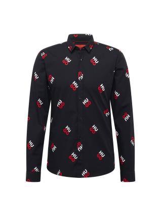 HUGO Camisa 'Ero3'  vermelho / preto / branco
