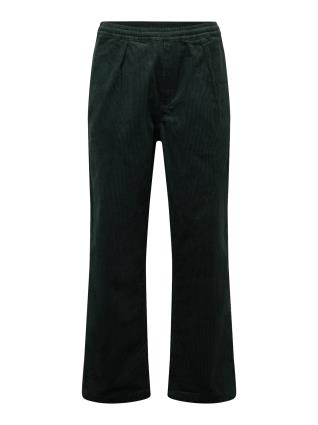 HUF Calças com pregas  verde escuro