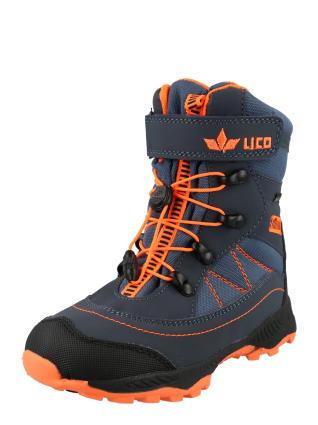 LICO Bota de neve 'Sundsvall'  azul pombo / laranja néon / preto