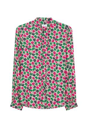 SEIDENSTICKER Blusa  nude / verde / esmeralda / rosa néon