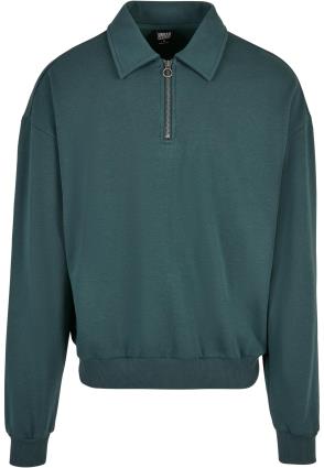 Urban Classics Sweatshirt 'Collar Crew'  verde escuro