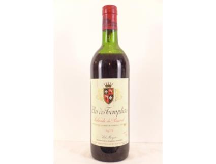 Vinho Tinto CLOS DES TEMPLIERS 1975 (75 cl - 1 unidade)