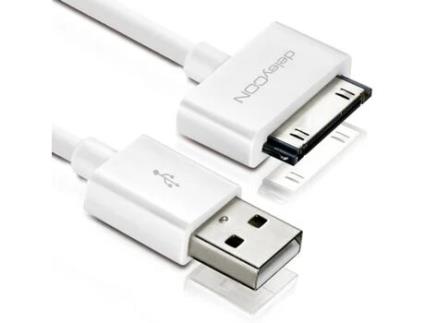Cabo DELEYCON MK407 (USB - 30 Pin - 0.15 m - Branco)