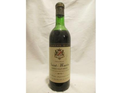 Vinho Tinto CHÂTEAU SAINT-MARTIN 1970 (75 cl - 1 unidade)