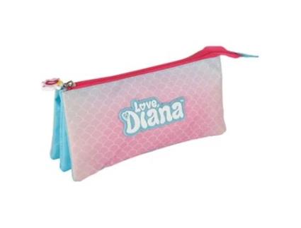 Estojo  LOVE DIANA Triplo Love Diana Mermaid Love (Poliéster - Multicor - 11 x 23 x 5 cm)