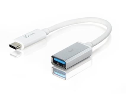 Cabo de Dados j5 create (USB-C - USB A - 10 cm - Branco)