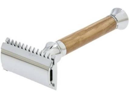 Lâmina de Barbear VIE-LONG Peine Abierto-Madera Olivo