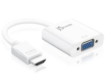 Adaptador HDMI j5 create JDA213 HDMI VGA Branco