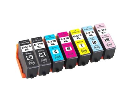 Pack 7 Tinteiros Compatíveis Epson 378XL T3791 T3792 T3793 T3794 T3795 T3964