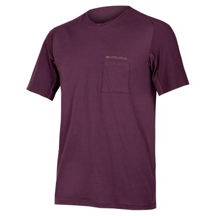 Endura Gv500 Foyle T Short Sleeve Gravel Jersey Roxo XL Homem