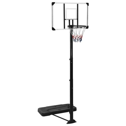 vidaXL Tabela de basquetebol 256-361 cm policarbonato transparente