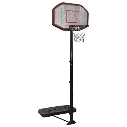 vidaXL Tabela de basquetebol 258-363 cm polietileno preto