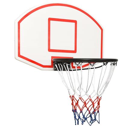 vidaXL Tabela de basquetebol 71x45x2 cm polietileno branco