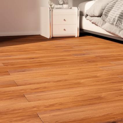 vidaXL Tábuas de soalho PVC autoadesivas 5,02 m² 2mm madeira castanha