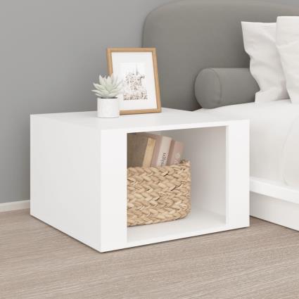 vidaXL Mesa de cabeceira 57x55x36 derivados de madeira branco