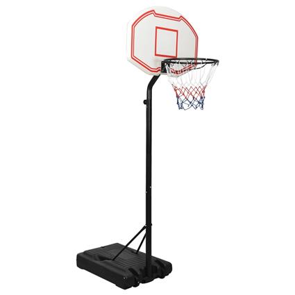 vidaXL Tabela de basquetebol 237-307 cm polietileno branco