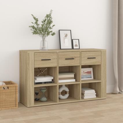 vidaXL Aparador 100x30x59,5 cm derivados de madeira carvalho sonoma