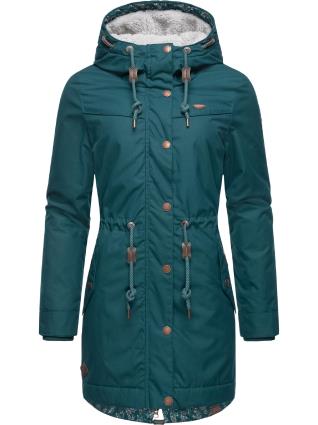 Ragwear Parka de inverno 'Canny'  castanho / verde / preto / branco