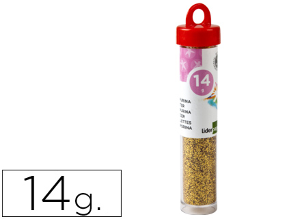 Purpurina Fantasia Cor Ouro Frasco de 14 Gr