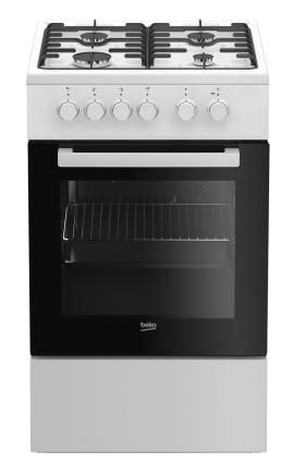 Fogão a Gás 4 Zonas c/ Forno 60L (Branco) - 
